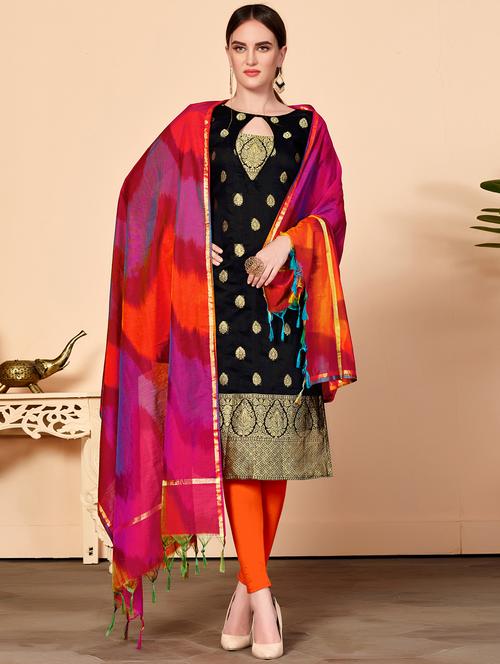 zari work unstitched suit - 16507534 - Very Small Image - 1