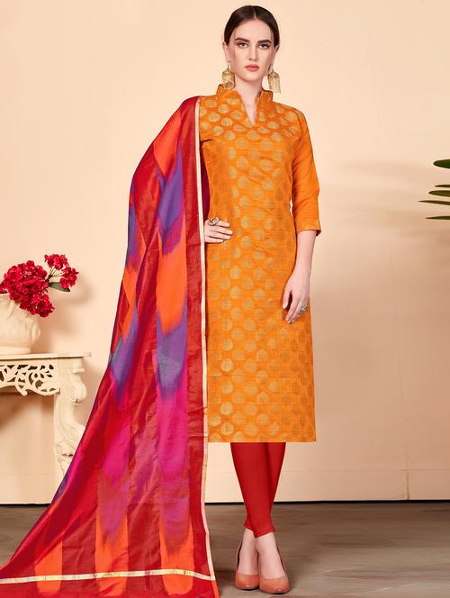 zari work unstitched suit - 16507538 - Very Small Image - 1