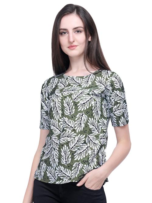 round neck tropical top - 16508488 - Very Small Image - 1