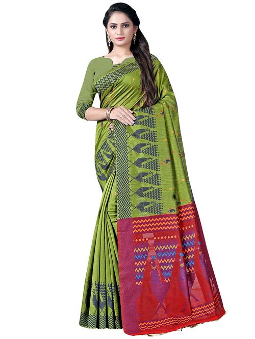 conversational printed saree with blouse - 16508549 - Very Small Image - 1