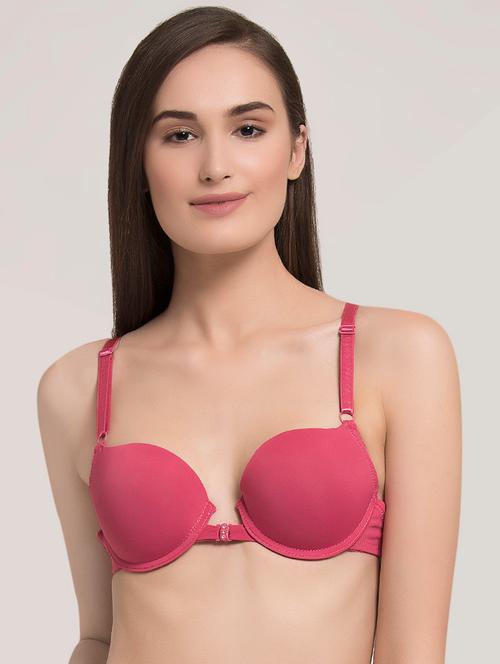front open solid plunge bra - 16508675 - Very Small Image - 1