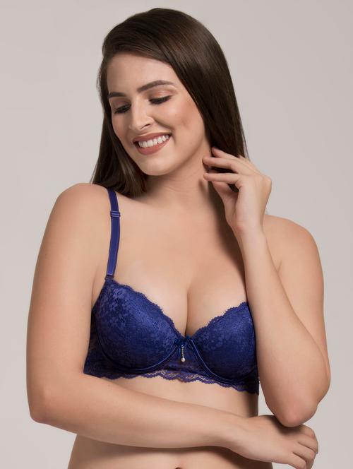 floral laced embellished bra - 16508696 - Very Small Image - 1