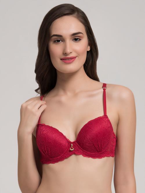 charm embellished laced bra - 16508702 - Very Small Image - 1