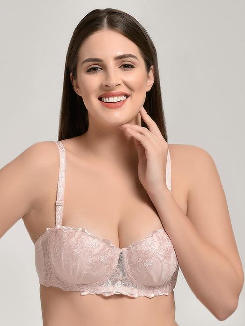floral laced embellished bra - 16508719 - Very Small Image - 1