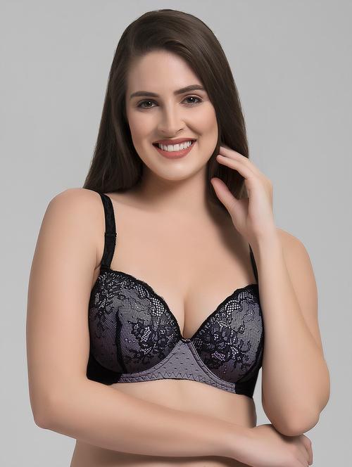 floral laced t-shirt bra - 16508720 - Very Small Image - 1