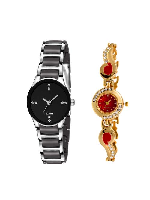 surbhi fashion set of 2 analog watch combo(swc-w-1343) - 16508766 - Very Small Image - 1