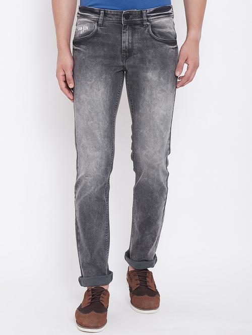 grey heavy washed denim jeans - 16509339 - Very Small Image - 1