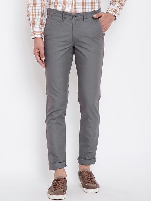 grey printed chinos - 16509399 - Very Small Image - 1