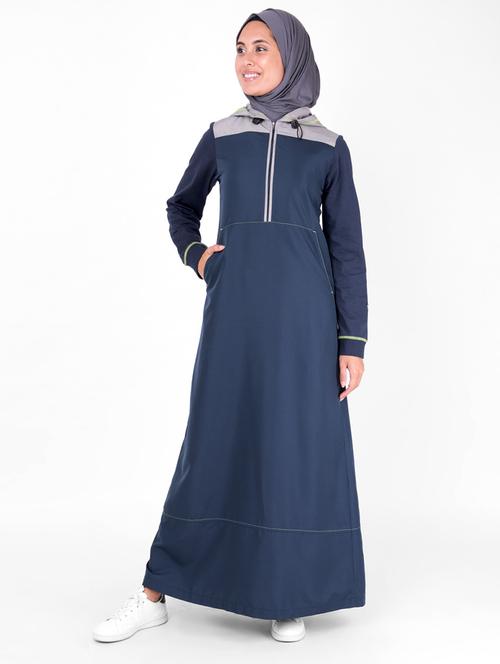 solid fit & flare cloaks & abaya - 16510724 - Very Small Image - 1