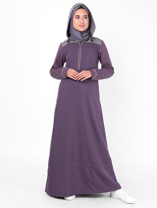 solid fit & flare cloaks & abaya - 16510729 - Very Small Image - 1