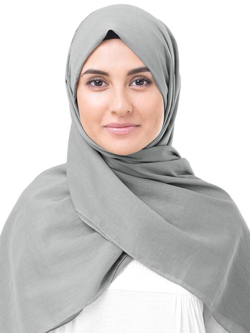 grey cotton stole - 16511115 - Very Small Image - 1