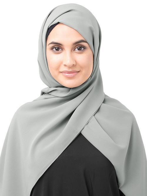 grey georgette stole - 16511153 - Very Small Image - 1