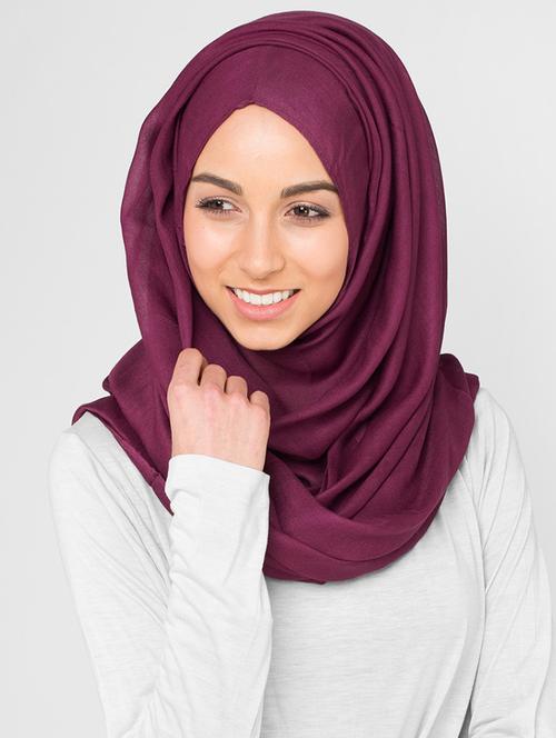 maroon rayon stole - 16511221 - Very Small Image - 1