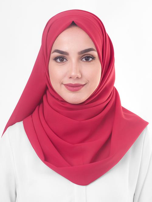 red georgette stole - 16511286 - Very Small Image - 1