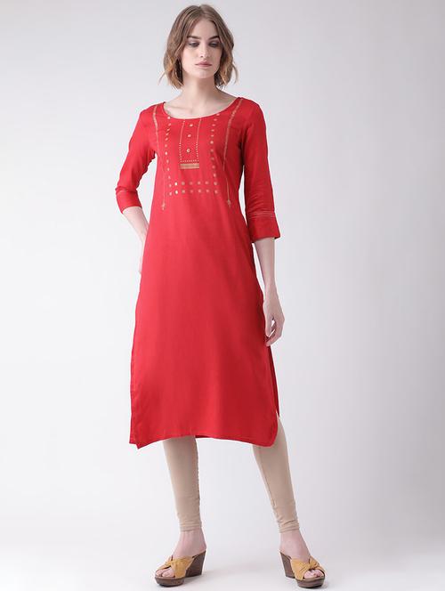 printed straight kurta - 16511437 - Very Small Image - 1