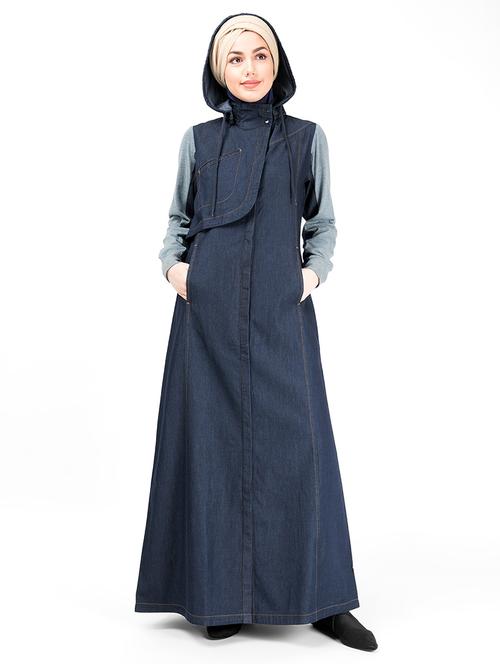 denim a-line cloaks & abaya - 16511787 - Very Small Image - 1