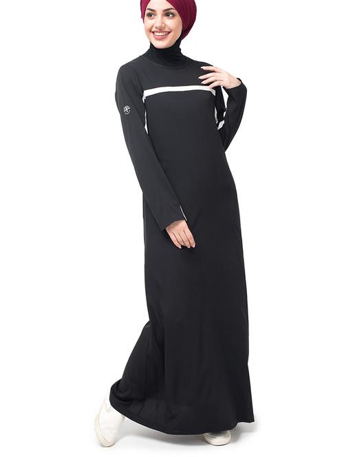 solid fit & flare cloaks & abaya - 16511818 - Very Small Image - 1
