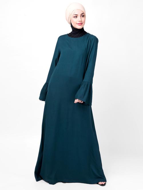 solid fit & flare cloaks & abaya - 16511858 - Very Small Image - 1