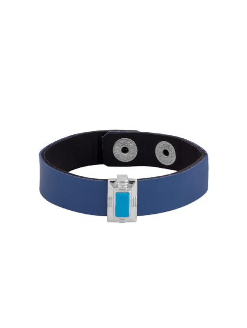 silver leather bracelet - 16512420 - Very Small Image - 1