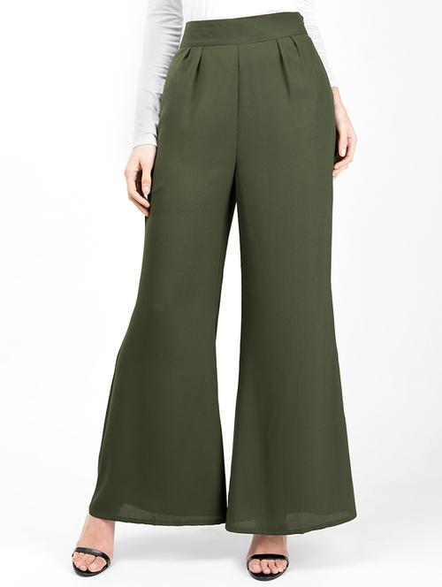 high rise pleated palazzo - 16512863 - Very Small Image - 1