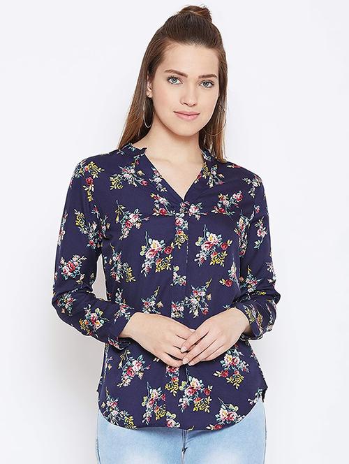 concealed placket foral shirt - 16514974 - Very Small Image - 1