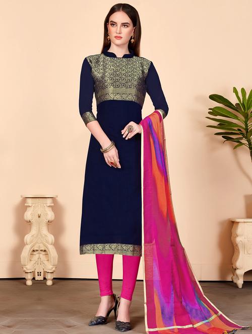 embroidered unstitched suit - 16515561 - Very Small Image - 1
