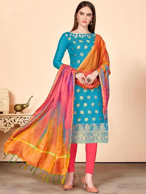 embroidered unstitched suit - 16515564 - Very Small Image - 1