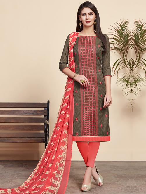 embroidered unstitched suit - 16515571 - Very Small Image - 1