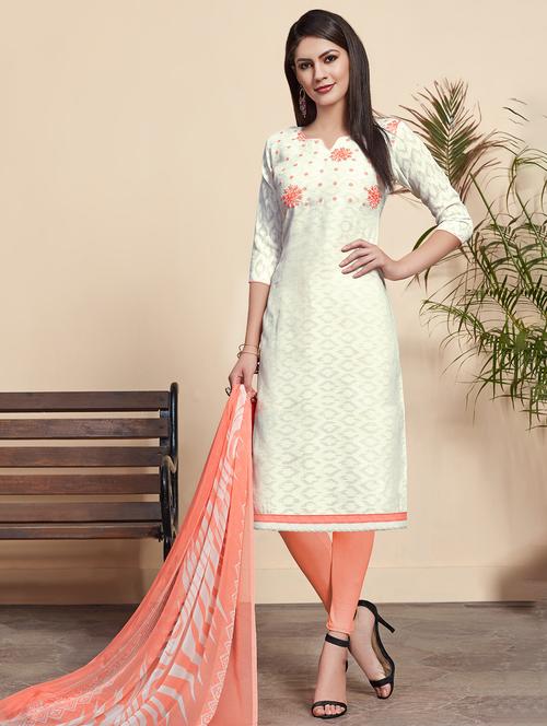 embroidered unstitched suit - 16515572 - Very Small Image - 1