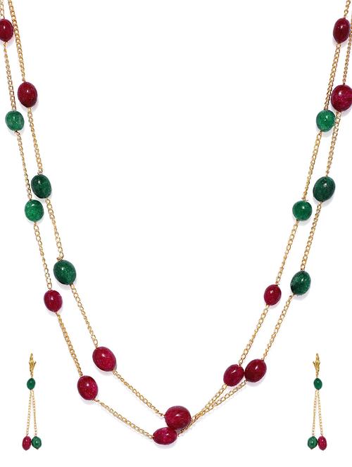 multi colored brass necklaces and earring - 16515705 - Very Small Image - 1