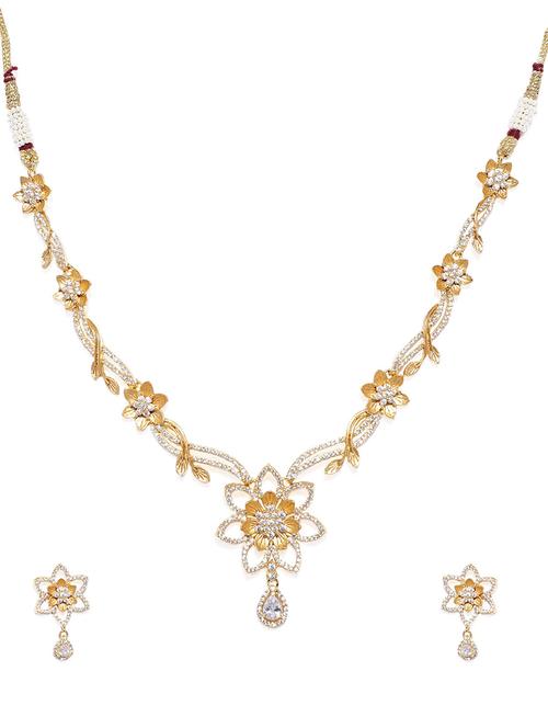 gold brass necklaces and earring - 16515709 - Very Small Image - 1