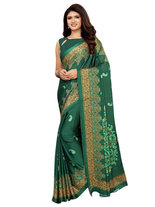 paisley printed saree with blouse - 16515739 - Very Small Image - 1