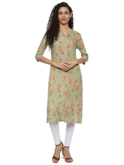 floral straight kurta - 16515906 - Very Small Image - 1