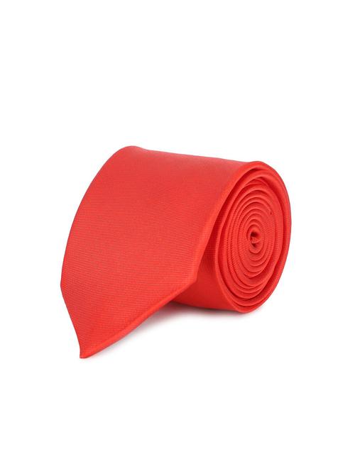 red micro polyester tie - 16515994 - Very Small Image - 1