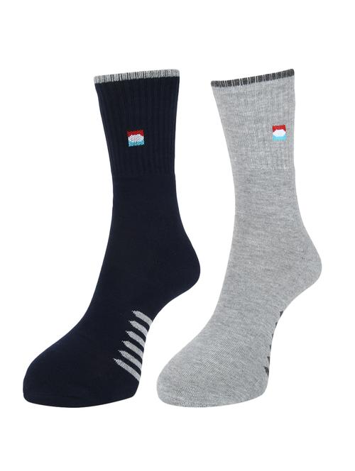 set of 2 multi colored cotton above ankle length sock - 16516356 - Very Small Image - 1