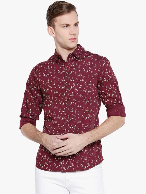 red floral printed casual shirt - 16516638 - Very Small Image - 1
