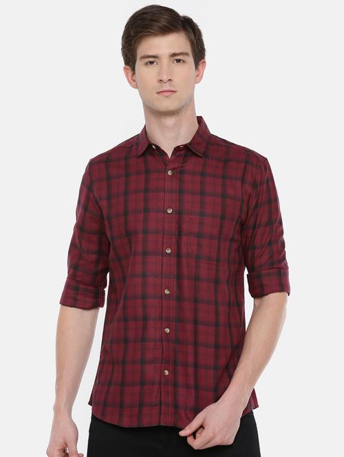 red checkered casual shirt - 16516662 - Very Small Image - 1