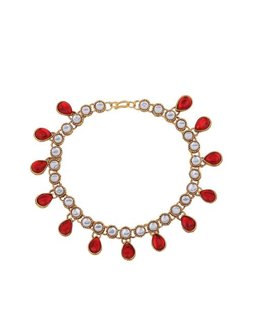 red gold plated payal - 16517042 - Very Small Image - 1