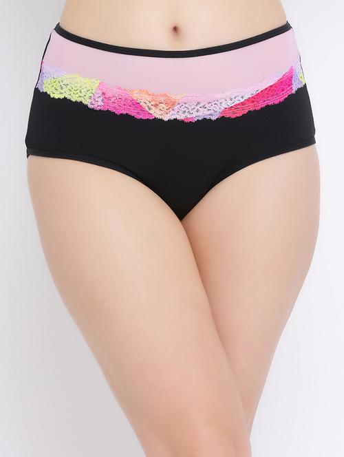 high rise floral laced hipster panty - 16518290 - Very Small Image - 1