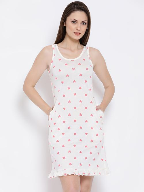 pocket detail heart print nighty - 16518327 - Very Small Image - 1