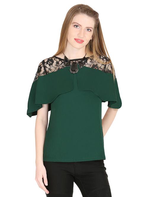 floral lace cape sleeved top - 16518328 - Very Small Image - 1