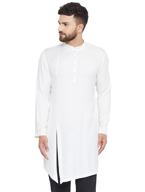 white solid medium kurta - 16518669 - Very Small Image - 1