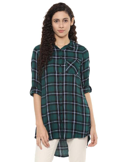 high low checkered tunic - 16518845 - Very Small Image - 1