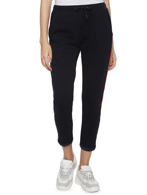 side taped drawstring waist track pant - 16518920 - Very Small Image - 1