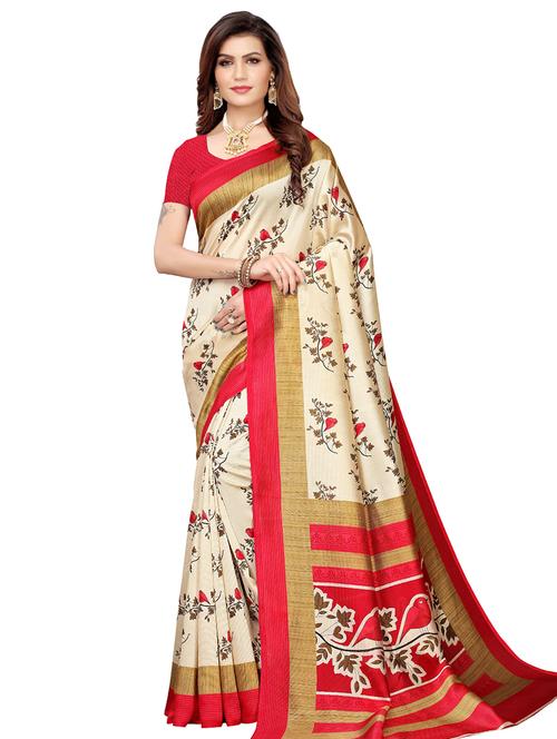 conversational printed saree with blouse - 16519373 - Very Small Image - 1