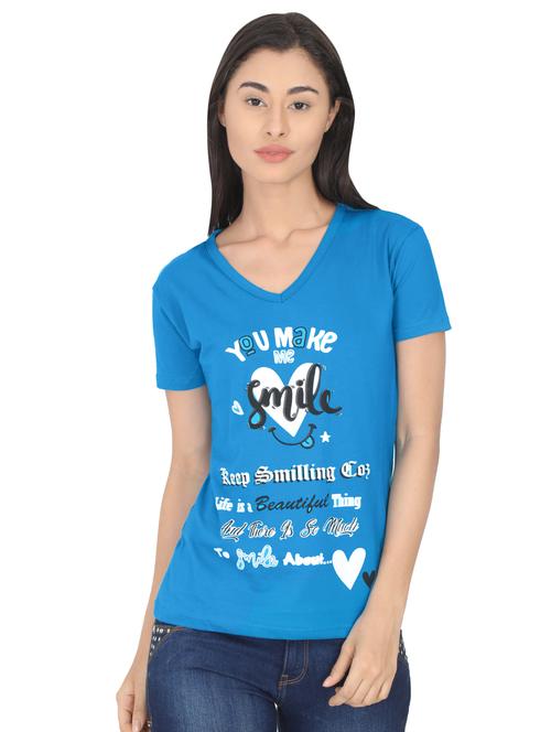 v neck graphic tee - 16519712 - Very Small Image - 1