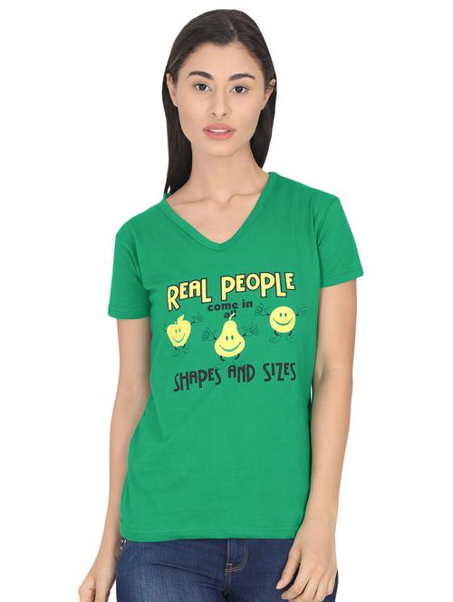 v- neck graphic tee - 16519714 - Very Small Image - 1