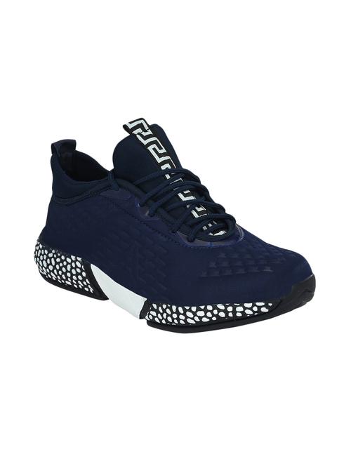zebx blue fabric lace up sport shoes - 16519962 - Very Small Image - 1