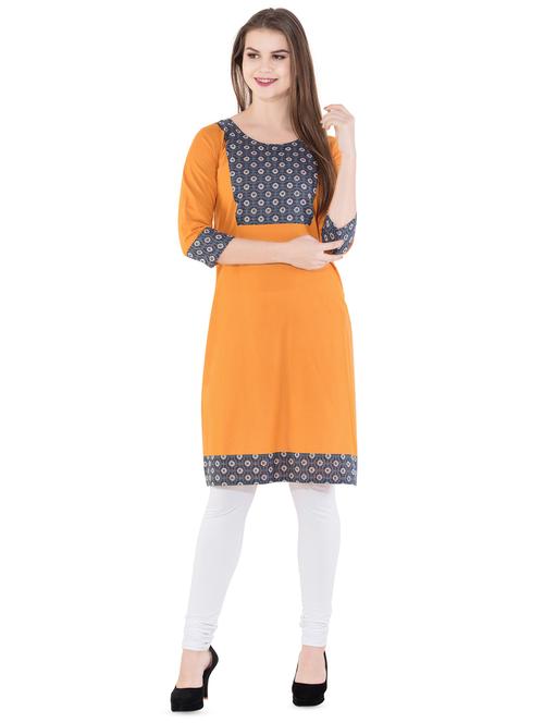 yoke design straight kurta - 16520090 - Very Small Image - 1