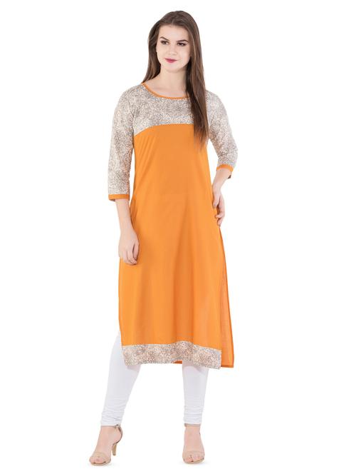 yoke design straight kurta - 16520091 - Very Small Image - 1